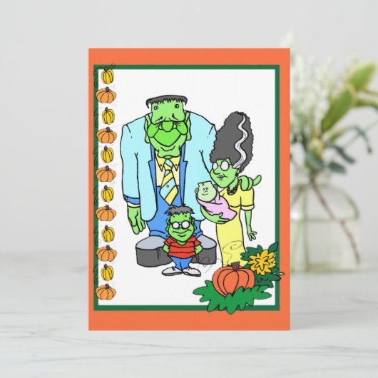 家族フレンドリーハローウィンパーティ衣装パーティー 招待状 (スタンド正面)