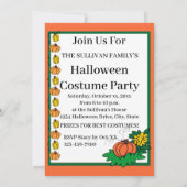 家族フレンドリーハローウィンパーティ衣装パーティー 招待状 (裏面)