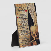 家族プレゼント |愛の引用文を夫に フォトプラーク (側面)