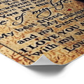 家族プレゼント |愛の引用文を夫に ポスター (角)