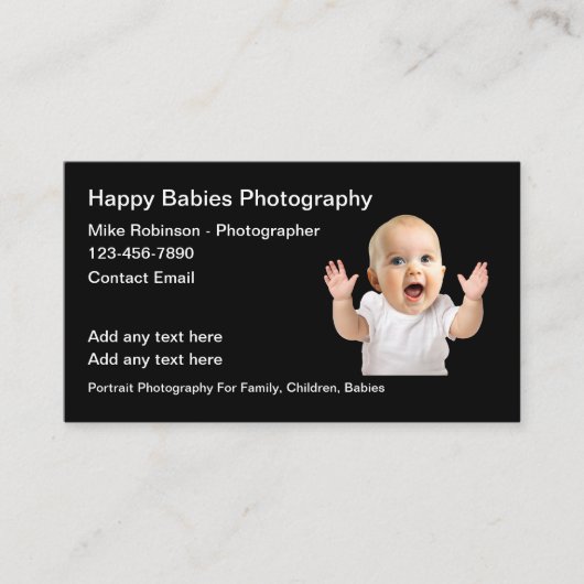 家族ベビーポートレート写真家 名刺 (正面)