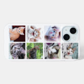 家族ペット7枚のスクエアフォトコラージュ Case-Mate iPhoneケース (裏面 (横))