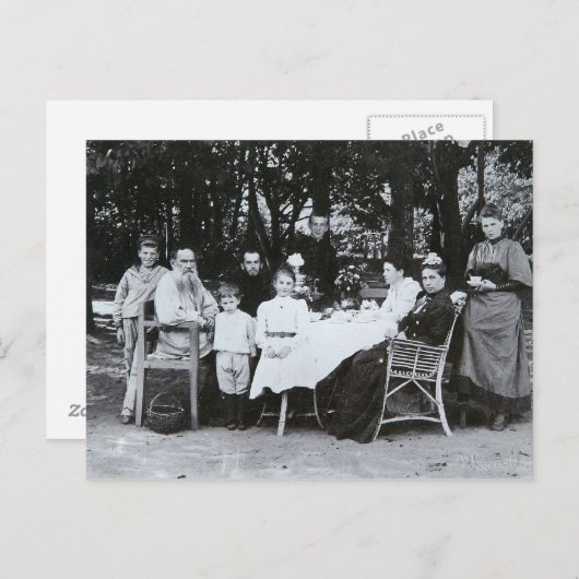 家族ポートレートの作家レオN.トルストイ ポストカード (正面/裏面)