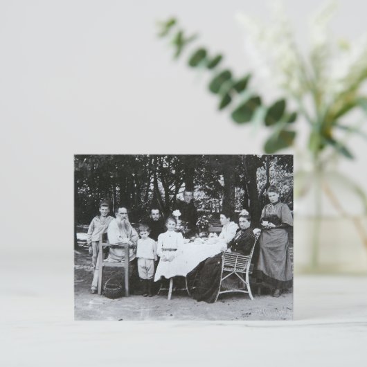 家族ポートレートの作家レオN.トルストイ ポストカード (スタンド正面)