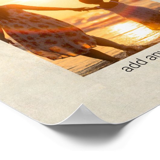 家族ポートレートの写真と文字を追加する ポスター (角)