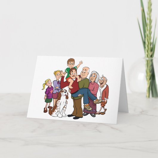 家族ポートレートグリーティングカード カード (正面)