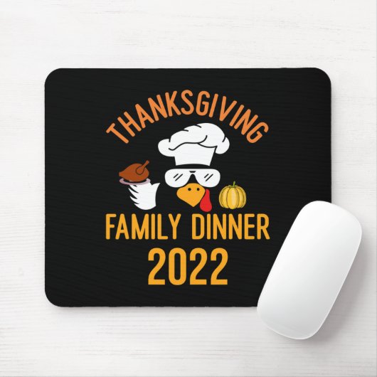 家族マッチングのための感謝祭パジャマ秋ターク マウスパッド (マウス)