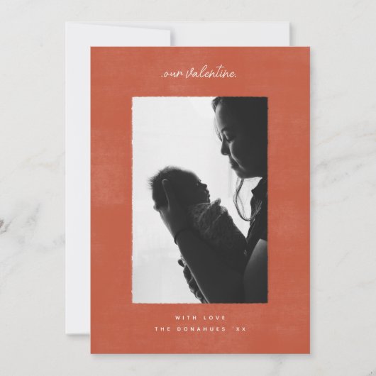 家族ミニマルのバレンタイン写真 シーズンカード (正面)