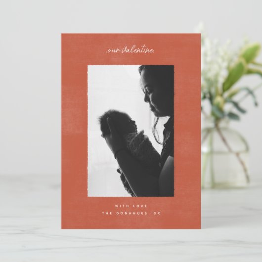 家族ミニマルのバレンタイン写真 シーズンカード (スタンド正面)