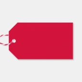 家族ミニマルのパーソナライズされた名前から赤い贈り物 ギフトタグ (裏面横)