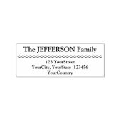 家族ミニマルの姓と住所 ラバースタンプ (インプリント)