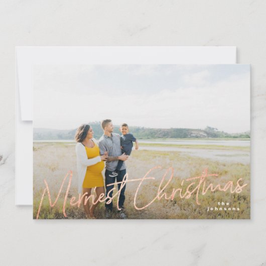 家族メリーのバラゴールドフォイル写真 シーズンカード (正面)