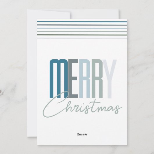 家族メリーエレガント写真クリスマスホリデーカード シーズンカード (裏面)