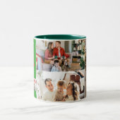 家族メリークリスマスと新年おめでとう ツートーンマグカップ (中央)