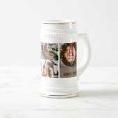 家族メリークリスマスと新年おめでとう ビールジョッキ (正面右)