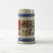 家族メリークリスマスと新年おめでとう ビールジョッキ (中央)