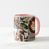 家族メリークリスマスと新年おめでとう マグカップ (正面右)