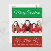 家族メリークリスマスイブの写真 ポストカード (正面/裏面)