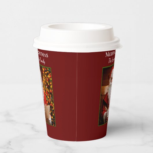 家族メリークリスマスサンタクロースがパーソナライズ 紙コップ (右)