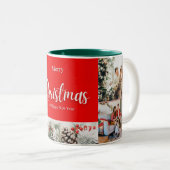 家族メリークリスマスハッピーニューイヤー4枚 ツートーンマグカップ (正面右)