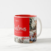 家族メリークリスマスハッピーニューイヤー4枚 ツートーンマグカップ (正面右)