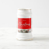 家族メリークリスマスハッピーニューイヤー4枚 ビールジョッキ (中央)