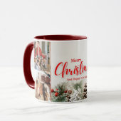 家族メリークリスマスハッピーニューイヤー4枚 マグカップ (正面左)