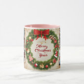 家族メリークリスマスハッピーニューイヤー4枚 マグカップ (中央)