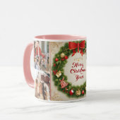 家族メリークリスマスハッピーニューイヤー4枚 マグカップ (正面左)