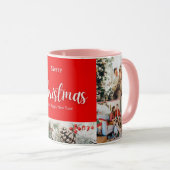 家族メリークリスマスハッピーニューイヤー4枚 マグカップ (正面右)