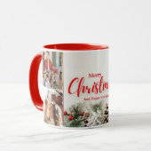 家族メリークリスマスハッピーニューイヤー4枚 マグカップ (正面左)