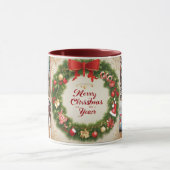 家族メリークリスマスハッピーニューイヤー4枚 マグカップ (中央)