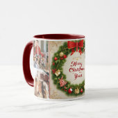 家族メリークリスマスハッピーニューイヤー4枚 マグカップ (正面左)