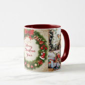 家族メリークリスマスハッピーニューイヤー4枚 マグカップ (正面右)