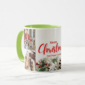 家族メリークリスマスハッピーニューイヤー4枚 マグカップ (正面左)