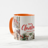 家族メリークリスマスハッピーニューイヤー4枚 マグカップ (正面左)