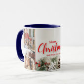 家族メリークリスマスハッピーニューイヤー4枚 マグカップ (正面左)