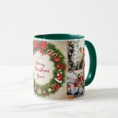 家族メリークリスマスハッピーニューイヤー4枚 マグカップ (正面右)