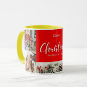 家族メリークリスマスハッピーニューイヤー4枚 マグカップ (正面左)