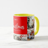 家族メリークリスマスハッピーニューイヤー4枚 マグカップ (正面右)