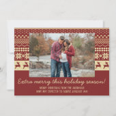 家族メリークリスマスホリデー妊娠フォトカード シーズンカード (正面)