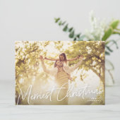 家族メリークリスマス写真ホリデーカード シーズンカード (スタンド正面)