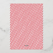 家族メリー写真おもしろいお洒落書道レッド 箔シーズンカード (裏面)