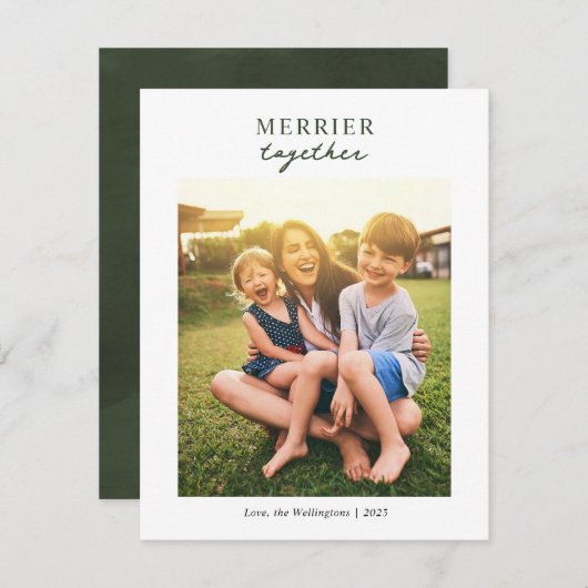 家族メリー写真フェスティバルクリスマス シーズンカード (正面/裏面)