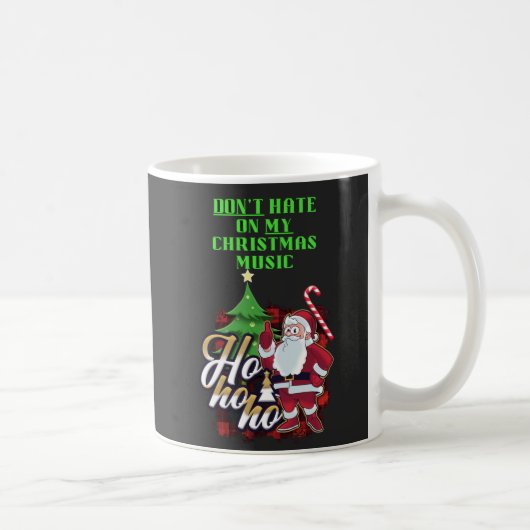 家族モダンお洒落のクリスマス音楽 コーヒーマグカップ (右)