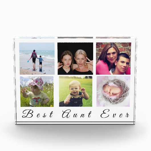 家族モダンと6枚の写真最高のとのコラージュ フォトブロック (正面)