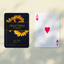 家族モダンのエレガント金ゴールドは結婚式 トランプ