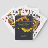 家族モダンのエレガント金ゴールドは結婚式 トランプ (裏面)