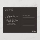 家族モダンのクリスマスの休日の写真 ポストカード (裏面)