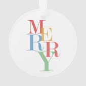 家族モダンのクリスマスメリーフェスティバル写真 オーナメント (裏面)